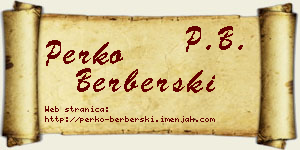 Perko Berberski vizit kartica